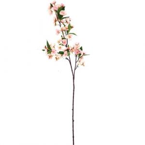 Fleur artificielle - Branche de fleurs de cerisier - Rose / Blanc - 74 cm