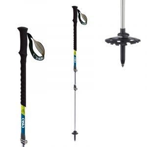 TSL Outdoor Tour Alu Compact 3 Cross - Bâtons randonnée 62 - 125 cm - Push & Pull