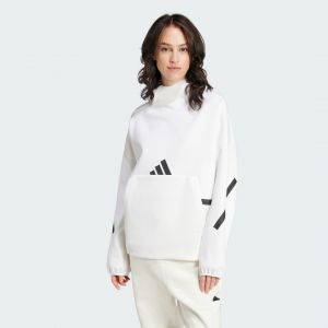 Adidas Sweat à capuche Z.N.E. Overhead blanc pur noir femme - L