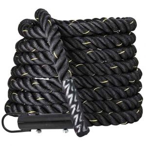 Softee Functional Battle Rope With Hook 9 m Black