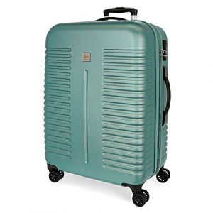 Roll road India Valise Moyenne Vert 48x70x27 cms Rigide ABS Serrure à combinaison 75L 3,7Kgs 4 roues doubles Extensible
