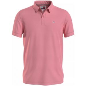 Tommy Jeans TJM Slim Placket Polo EXT DM0DM18312 Manches Courtes, Rose (Tickled Pink), XXL Homme