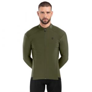 Veste velo softshell homme cyclisme j1 khangai kaki