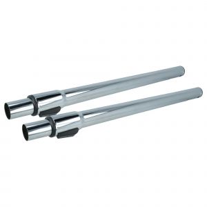 Vhbw 2x Tube d'aspirateur compatible avec Dirt Devil EQU Silence MC, Derby, Energy, DD7770 aspirateur - raccord 32 mm, 58 - 96cm, chrom&eacute;