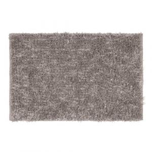 Wenko Tapis de bain 60 x 90 cm - 100% PET recycl&eacute; - taupe - Lanas