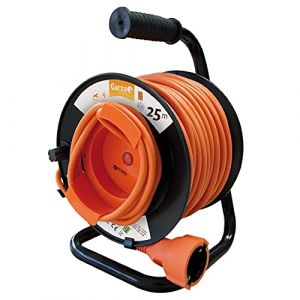 Enrouleur de c&acirc;ble Garza pour jardin 1 prise 25M