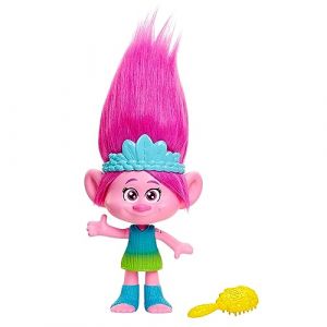 Mattel Trolls 3, Poupée Rainbow Hairtunes Reine Poppy Dreamworks Aux Cheveux Roses, Effets Sonores Et Lumineux, Brosse Et Couronne Incluses, Jouet Enfant, A Partir De 3 Ans, HNF20