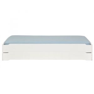 Akiten Retail - Pack 2 lits empilables Jelly Blanc 90x190 cm - Blanc