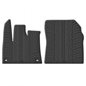Gledring Set tapis de caoutchouc compatible avec Citroën Berlingo / Opel Combo E / Peugeot Partner Cargo 9/2019- (T Profil 2-pièces + clips de montage ovale)