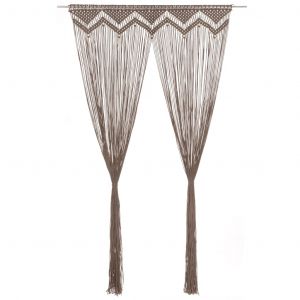 VidaXL Rideau en macram? Taupe 140x240 cm Coton