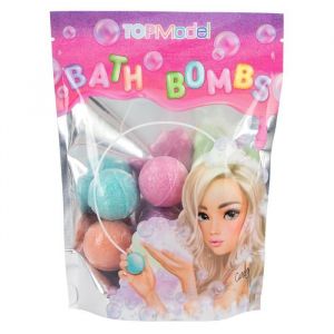 Depesche 12735 TOPModel Beauty and Me-Bombes parfumées, 8 Boules de Bain dans Un Sachet, Black
