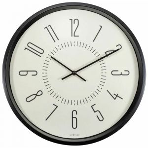 Nextime Horloge Murale Lumineuse - Blanc - 35 cm - Pas de Bruit de coutil! - Lumineux