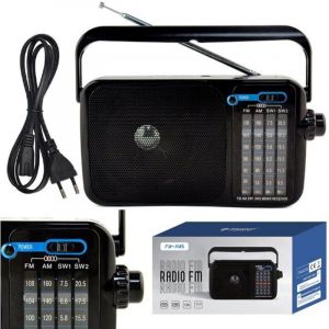 Radio portable AM/FM - RENEW FORCE - FM-AM5 - Haut-parleur puissant - Entr&eacute;e AUX - Noir