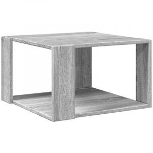 VidaXL Table basse sonoma gris 51,5x51,5x30 cm bois d'ingénierie, table d'appoint, table de salon, table latérale, bout de canapé, table centrale