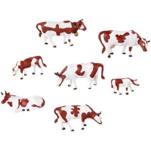 Image de Noch 15723 - Figurines vaches brunes et blanches - Echelle 1:87 (H0)