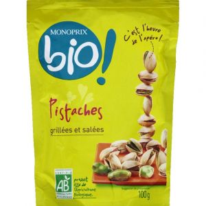 Monoprix Bio Pistaches grill&eacute;es et sal&eacute;es bio - Le sachet de 100g