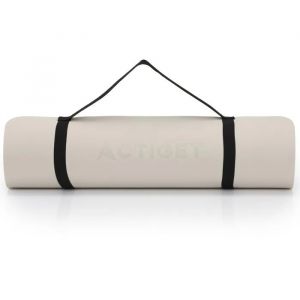Actiget Tapis De Yoga, Exercice De Fitness, Antid&eacute;rapant, 183x61 Cm, Matelas Pilates, Beige Clair