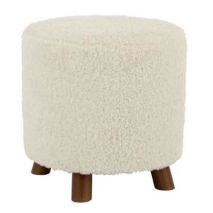 Image de Pouf Design "mouton" 40cm Blanc Prix