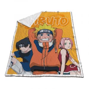 Aymax Naruto - Couverture Sherpa 120x150cm - Naruto, Sasuke & Sakura