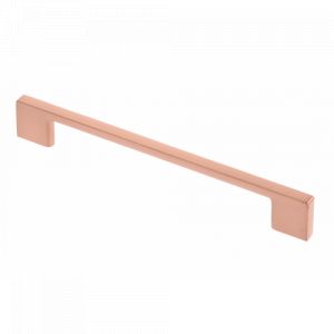 Poign&eacute;e de meuble en zamak UZ-819 - longueur 193 mm - entraxe 160 mm - cuivre SYNERCIA