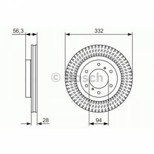 Bosch 1 Disque de frein 0986479782