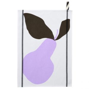 Declikdeco Torchon Poire Lilas Blanc 50 x 70