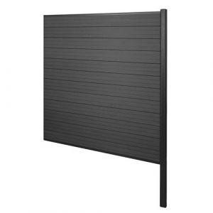 Brise-vue en WPC Sarthe, clôture brise-vent extension, 185cm anthracite