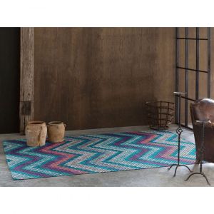 Naf Naf Tapis plat color&eacute; graphique design Punto 160x230 Multicolore