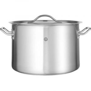 Hendi Marmite moyenne professionnelle, braisi&egrave;re avec couvercle perfor&eacute; et poign&eacute;es isolantes, compatible induction et gaz, 14 L, &oslash;300x(H)200mm, acier inoxydable