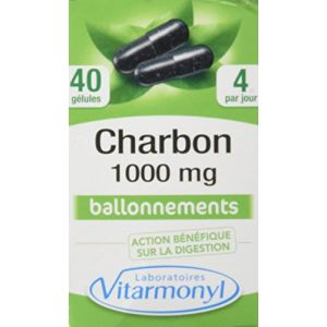 Image de Laboratoires Vitarmonyl Charbon végétal, confort intestinal 40 gélules