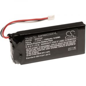 Vhbw Li-Polymère batterie 1300mAh (7.4V) pour haut-parleurs enceintes comme JBL 503070P