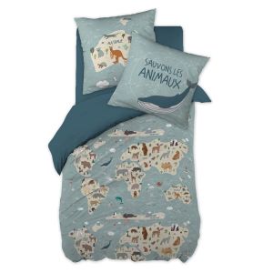 Eden Parure Housse de couette Collection Sauvons les Animaux