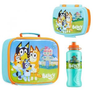 BlueY Lunch Box Enfant - Ensemble 3 Pcs Sac Lunch Bag, Boite à Gouter et Gourde Rentrée Maternelle