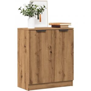 VidaXL Buffet ch&ecirc;ne artisanal 60x30x70 cm bois d'ing&eacute;nierie