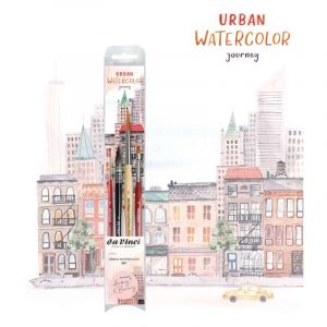 Da Vinci Pinceaux aquarelle - Urban Watercolor - 4 formes - Dartana Spin n&deg;7 - Qualit&eacute; exceptionnelle