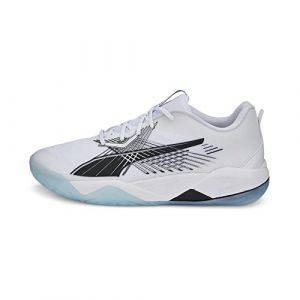 Puma Mixte Eliminate Power II Chaussure de Terrain intérieur, White Black-Nitro Blue, 42 EU