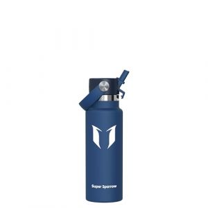 Super Sparrow Gourde Isotherme - 18/10 Ultra Léger Bouteille Isotherme - 350ml - Gourde INOX Bouche Standard - Gourde Enfant sans BPA, pour Sport, Voyages, L'école, Bureau, Maison