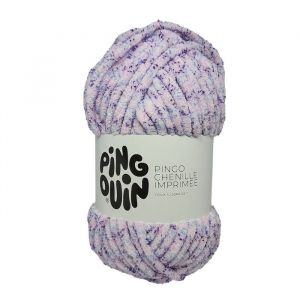 Fil Velours 100gr &Agrave; Tricoter Pingo Chenille Imprimee - Pingouin - Certifi&eacute; Oeko-Tex Pastel Mulitcolore
