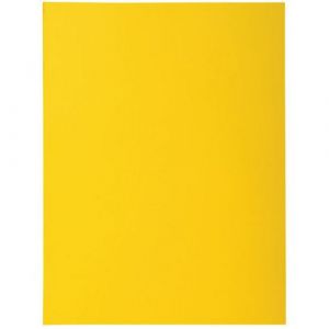 Exacompta Réf. 218011E - Carton de 5 paquets de 50 chemises rigides avec 1 rabat ROCK''S 210 g/m² - couleurs vives - chemises certifiées PEFC - dim 24 x 32 cm pour format A4 - couleur jaune citron