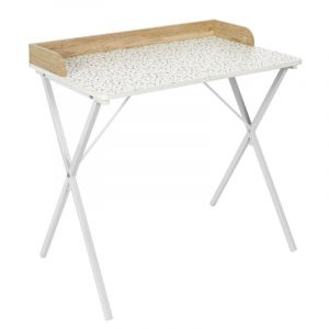 Bureau Design "Terrazzo" 84cm Beige & Blanc Prix