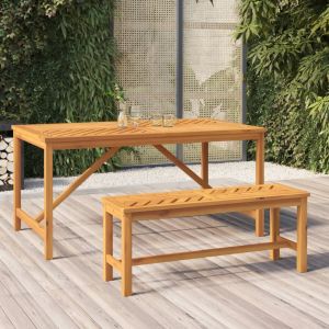 VidaXL Banc de jardin 110 cm bois massif d'acacia