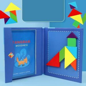 Puzzle Magnétique 3d En Bois Pour Enfant,Jouet Éducatif,Tangram Montessori Dos - Type Fox