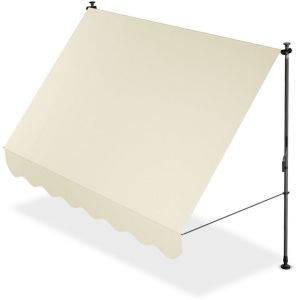 Juskys Auvent de soleil - 250 x 120 cm - Déperlant et résistant aux UV - Beige