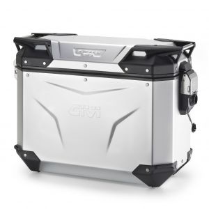 Givi Valise latérale moto alu anodisé gauche sans barillet Outback Evo