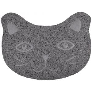 Tapis Zelda gris 30 x 40 cm pour bac à litière pour chat