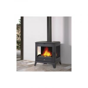 Azura Poêle à bois en fonte côtés en verre 14 kW MARACAY