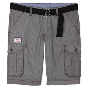 Oxbow Orpek Striped Bermudas With Belt 30 Caviar - Caviar - 30