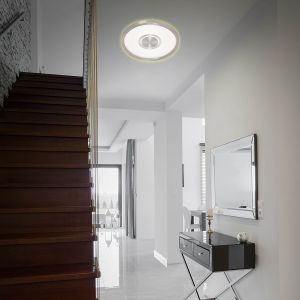 Briloner leuchten 7366-112 Plafonnier LED, Lampe de Plafond avec Effet de r&eacute;tro-&eacute;clairage, 22 Watt, Lumen, 3 000 Kelvin, Matt, 425x36 mm