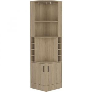Meuble d'angle de couleur miel en bois aggloméré Kava Beijing Tuhome