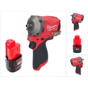 Milwaukee M12 FIW38-201 Clé à choc sans fil 12 V 339 Nm 3/8'' Brushless + 1x batterie 2,0 Ah - sans chargeur